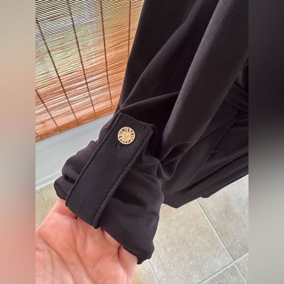 NWOT Anne Klein Black Shirt Dress Size 12 - Picture 4 of 7